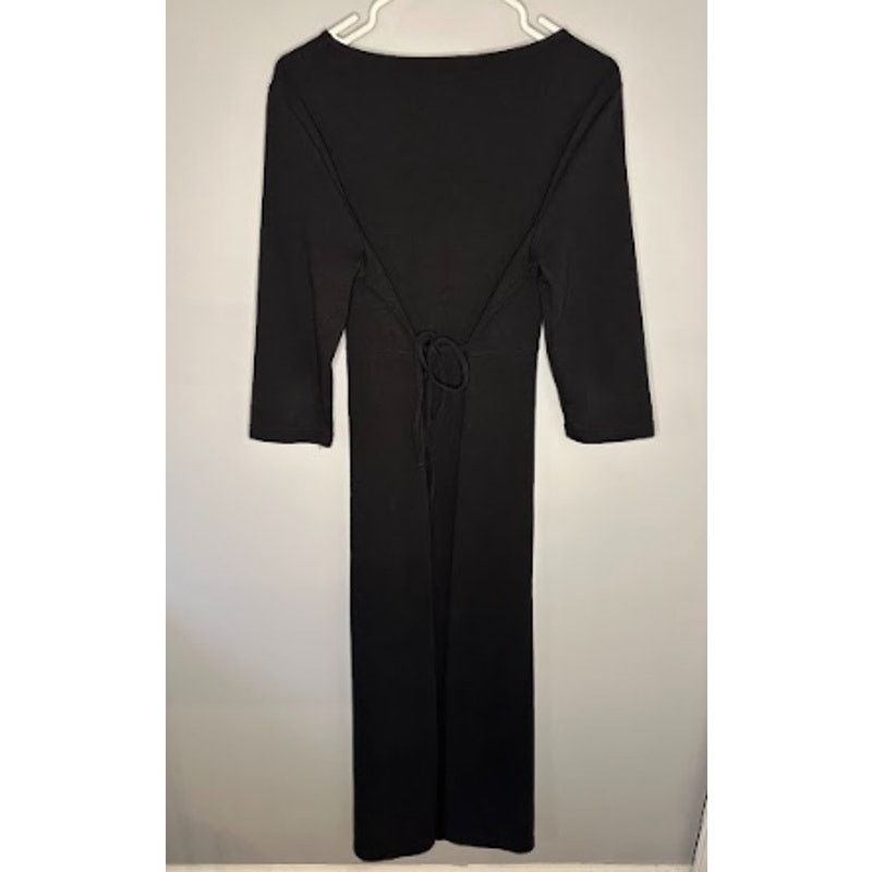 Other Hanna Andersson Tie Back Maxi Knit Dress Black Womens M Size M / US 6-8 / IT 42-44 - 2 Thumbnail