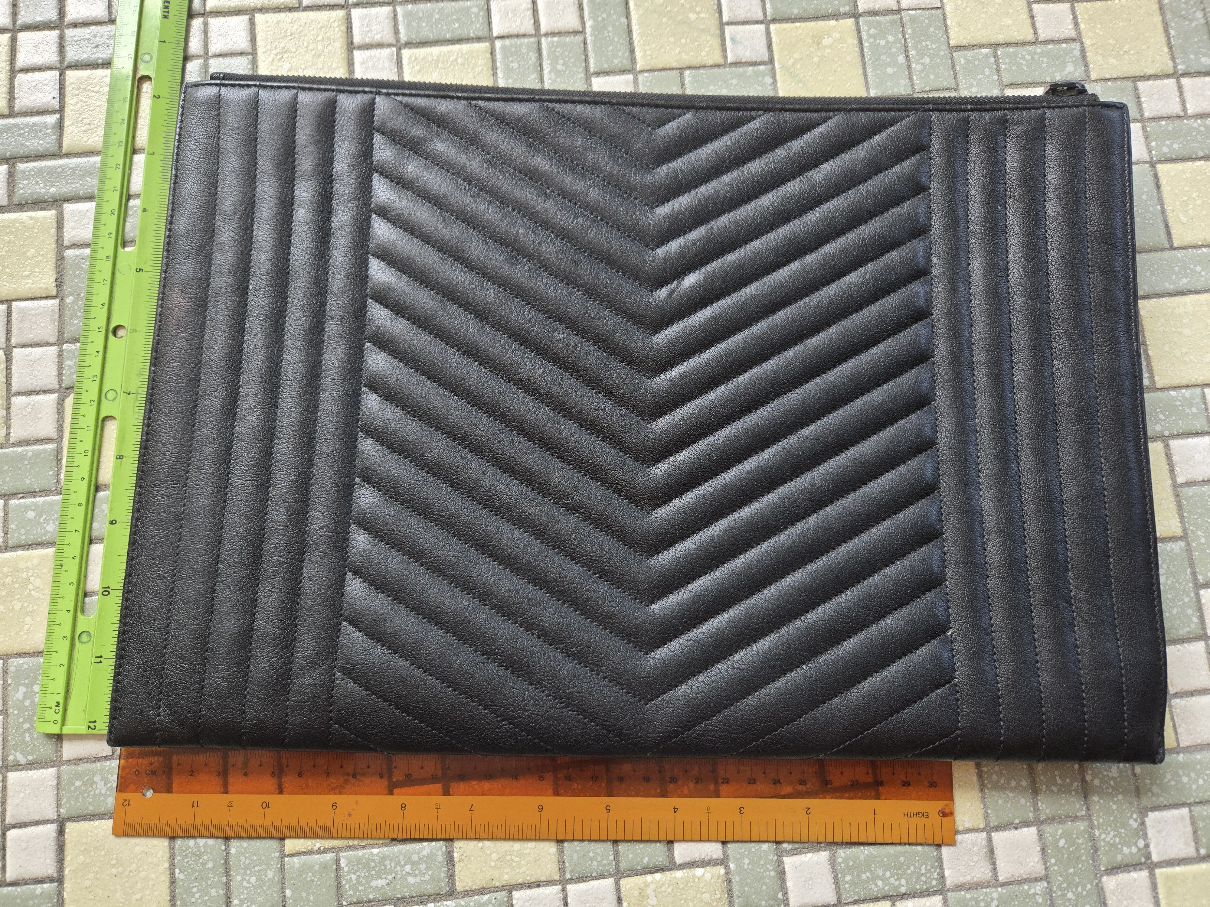 Saint Laurent Paris Saint Laurent Quilted Portfolio Clutch Large Size ONE SIZE - 3 Thumbnail
