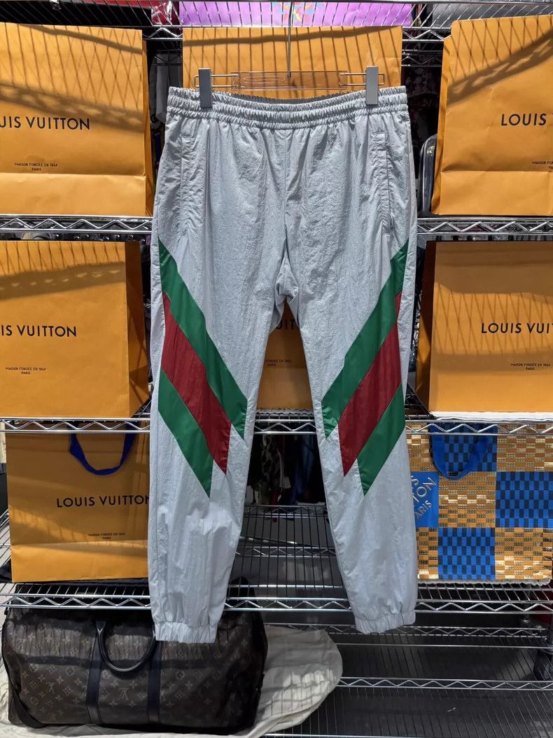 Gucci Gucci Classic red and green reflective sports pants 2503-Ne Size US 30 / EU 46 - 1 Thumbnail