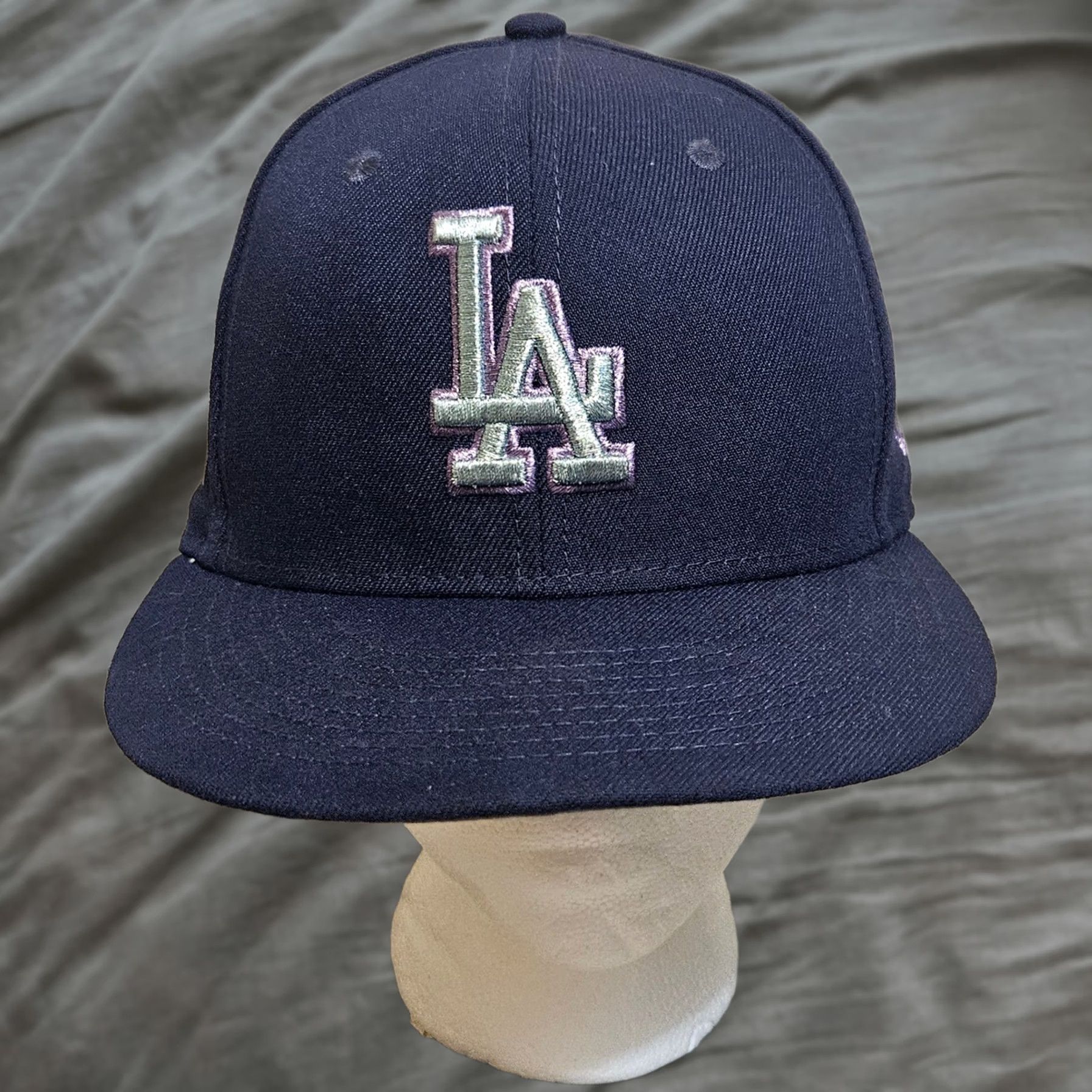 New Era New Era Los Angeles Dodgers Stadium Patch Hat Size 7 Navy Blue Mens 40th Anniversary Size ONE SIZE - 1 Thumbnail