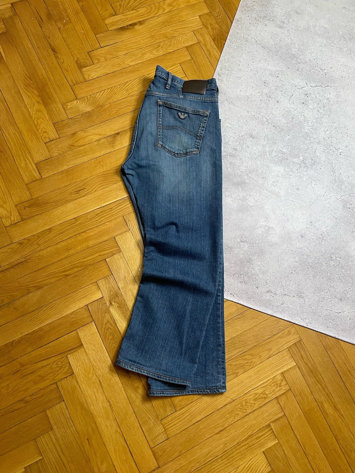Emporio Armani × Vintage Vintage Emporio Armani Metal Logo Pants Size 36 Size US 36 / EU 52 - 1 Thumbnail