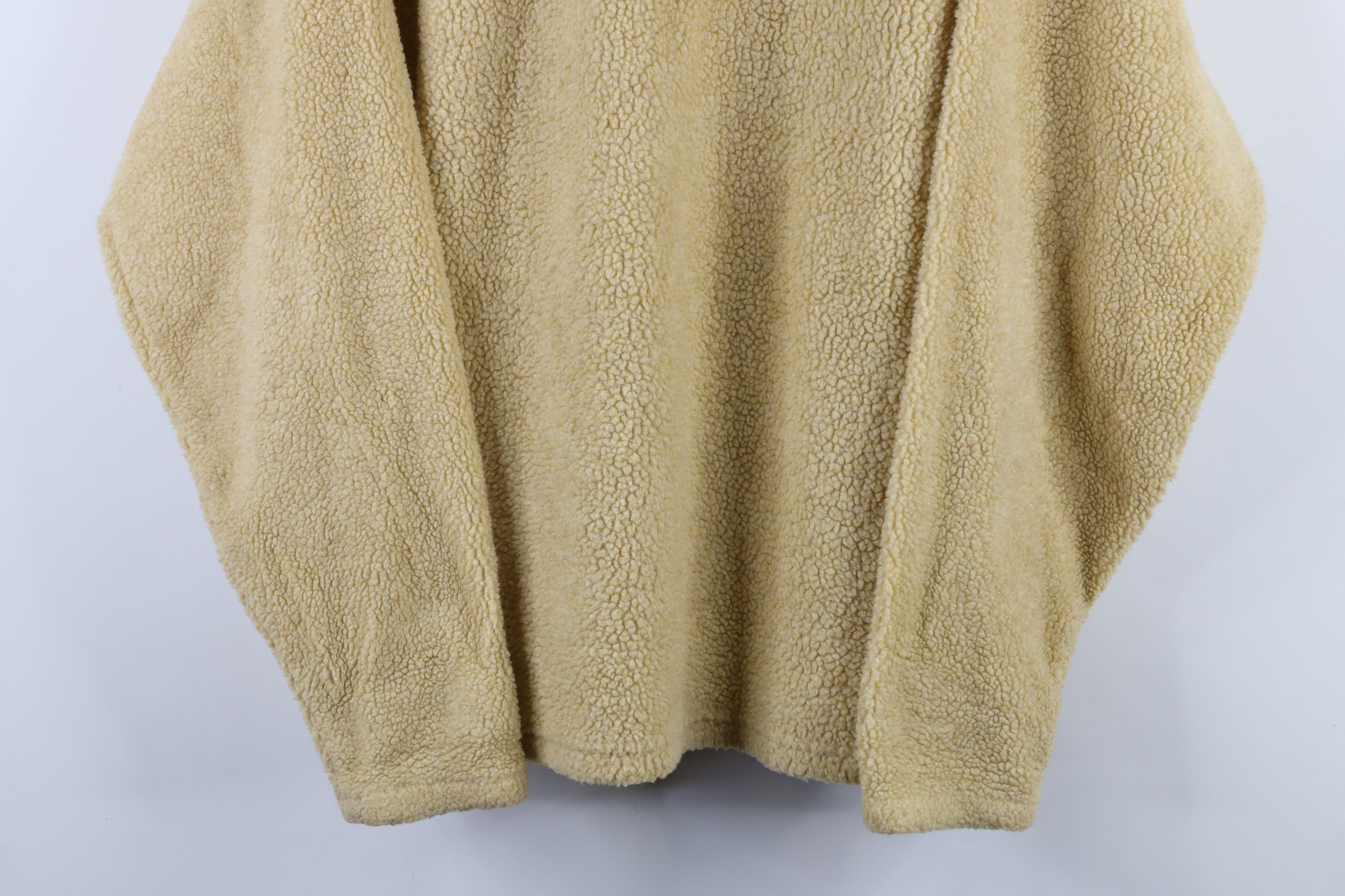 Vintage Vintage 90s Streetwear Fleece Half Zip Sweater Beige USA Size US L / EU 52-54 / 3 - 3 Thumbnail