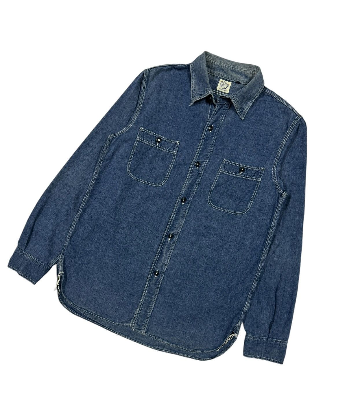 Orslow Orslow Ww11 Usn Inspired Chambray Blue Button Ups Size US S / EU 44-46 / 1 - 10 Thumbnail
