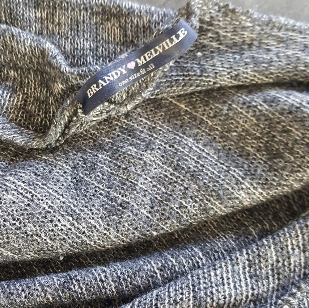 Designer Dark Grey Cropped Melville Sweater Size ONE SIZE - 3 Thumbnail