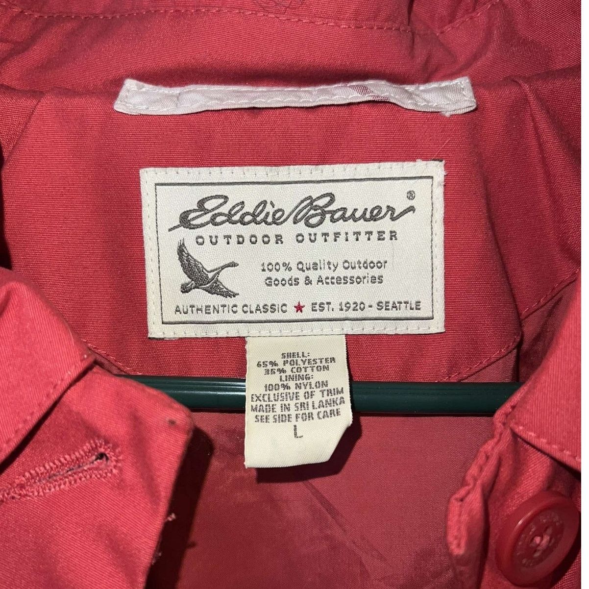 Eddie Bauer Eddie Bauer Women’s Lightweight Red Trench Coat – Size L Size L / US 10 / IT 46 - 5 Thumbnail