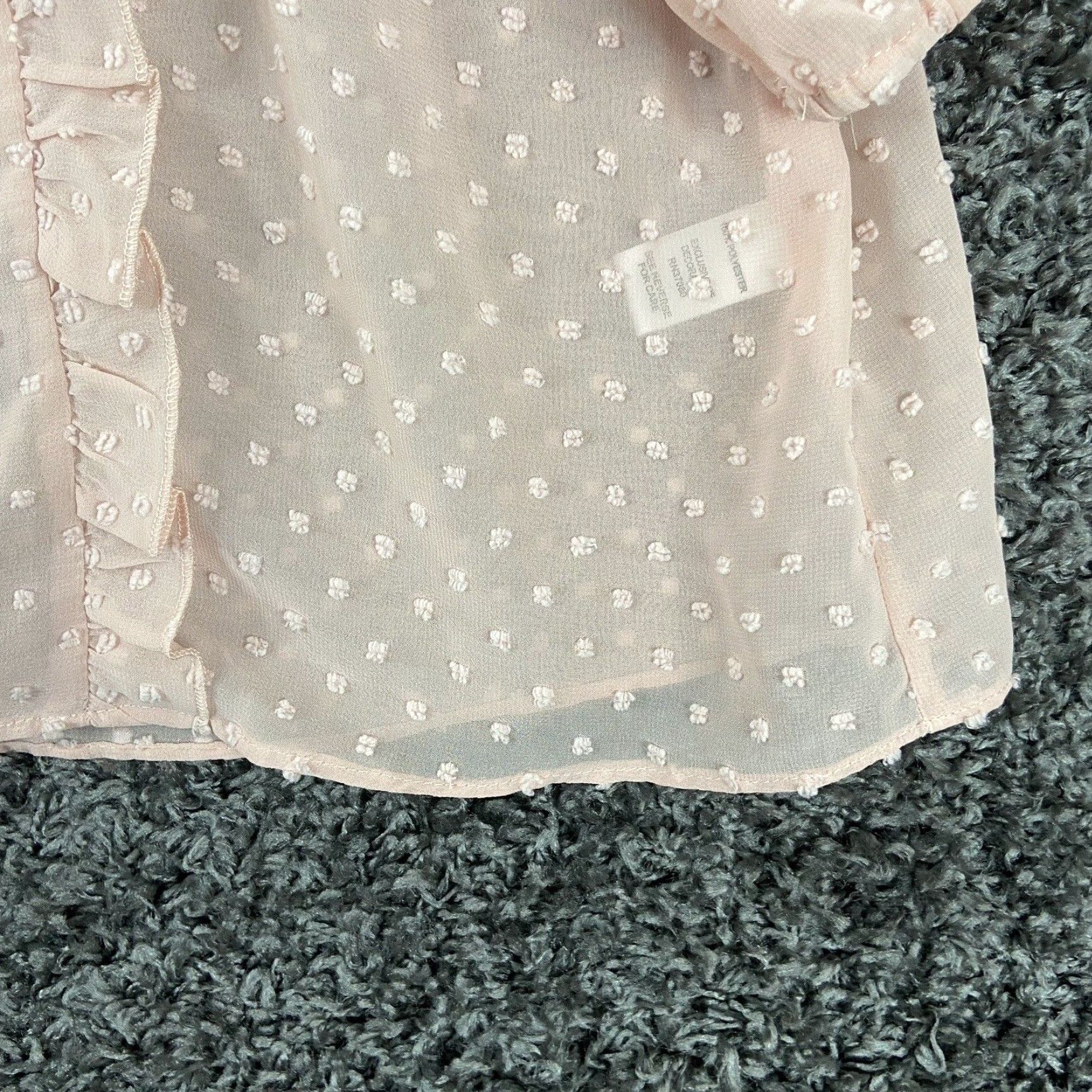 Pinko VINTAGE EST. 1946 Blouse Women 18W Plus Pink Peasant Sheer Long Sleeve Women 18 Size XXL / US 16-18 / IT 52-54 - 2 Thumbnail