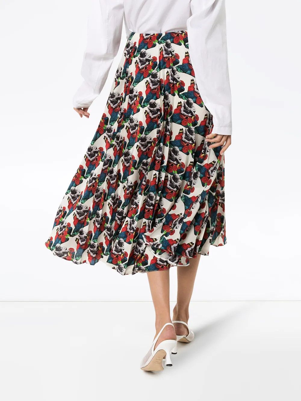 Valentino o1y0326 Midi Skirt in Multicolor Size 27" / US 4 / IT 40 - 4 Thumbnail