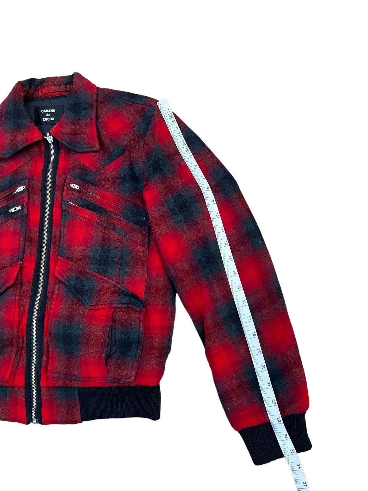 CABANE de ZUCCa CABANE de Zucca Plaid Six Pocket Tactical Bomber Jacket Size US M / EU 48-50 / 2 - 4 Thumbnail