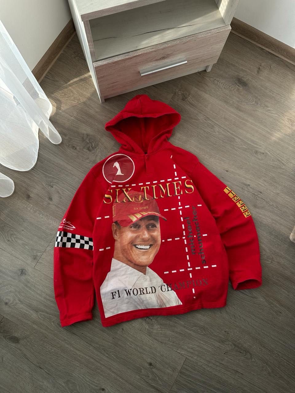 Formula 1 × Vintage Vintage Ferrari Michael Schumacher Racing Red Hoodie Size US M / EU 48-50 / 2 - 2 Thumbnail