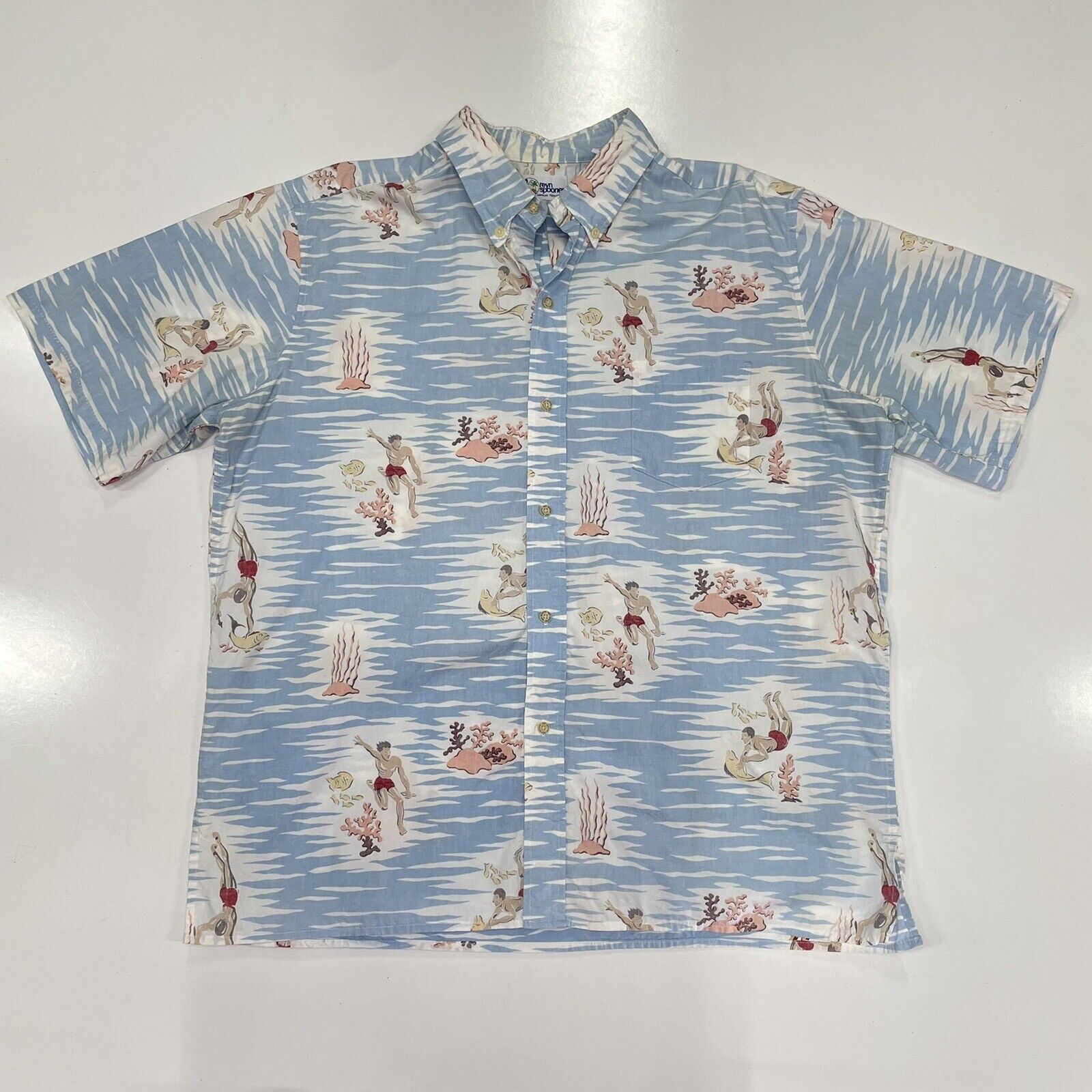 Reyn Spooner VTG Reyn Spooner Men’s Free Dive Spear Fishing Reef Shirt XL Size US XL / EU 56 / 4 - 1 Thumbnail