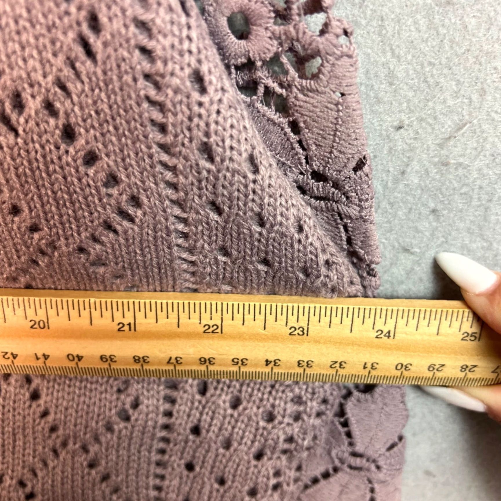 Vintage Indigo Thread Co. Lavender Open Knit Sweater Womens Large Pullover Size L / US 10 / IT 46 - 5 Thumbnail