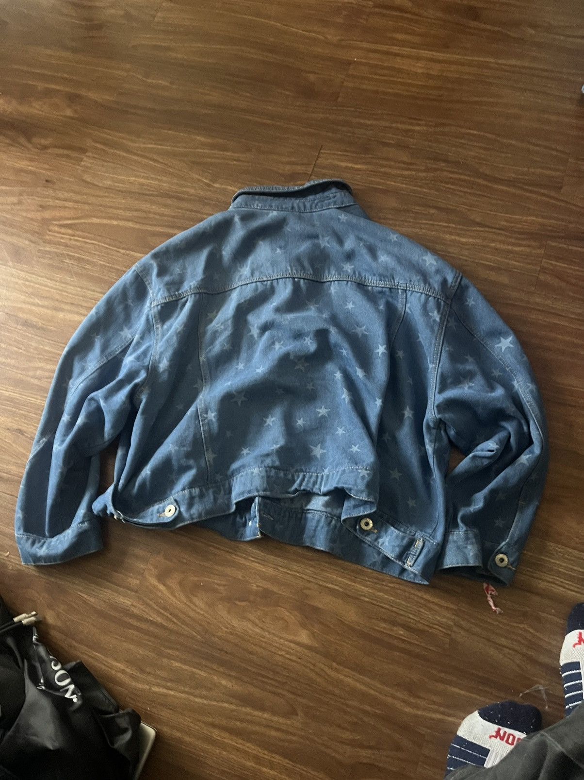 Vintage Ashley Stewart Denim Jacket with Stars #denimjacket Size 3XL / US 20-22 - 5 Thumbnail
