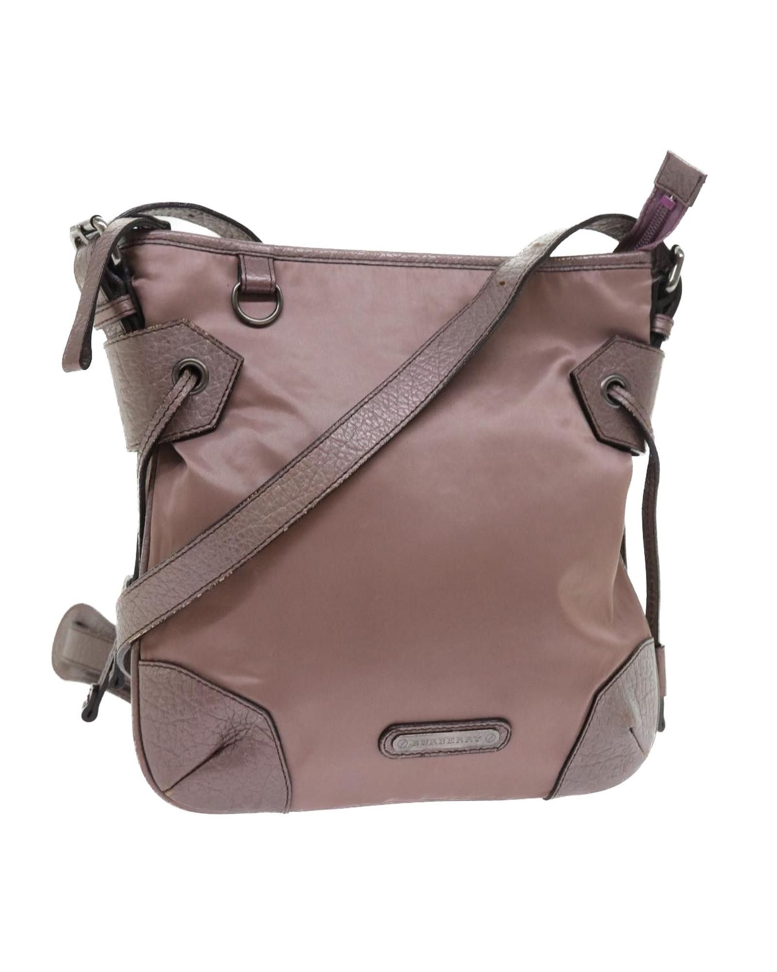 image of Burberry Stylish Purple Nylon Shoulder Bag, Women's