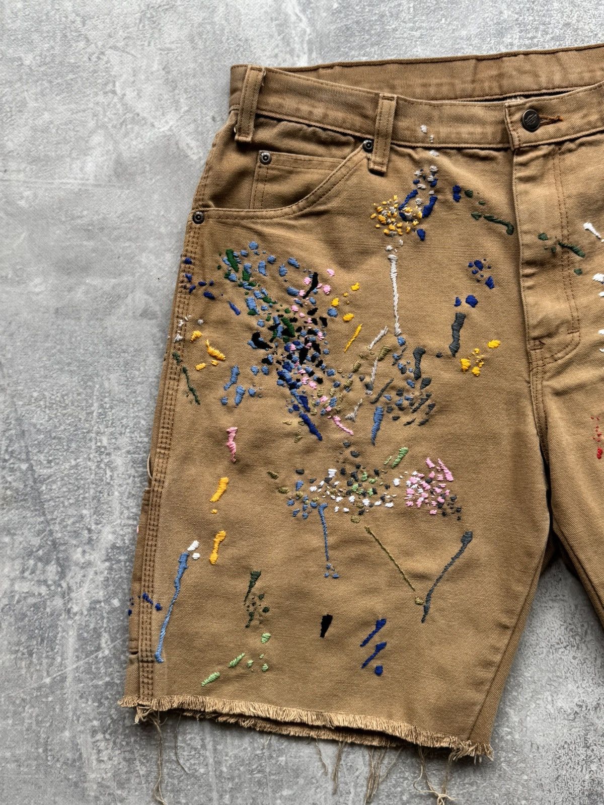 Dickies Hand Made Fake Embroidered Stains Shorts Dickies Work Wear Size US 34 / EU 50 - 4 Thumbnail