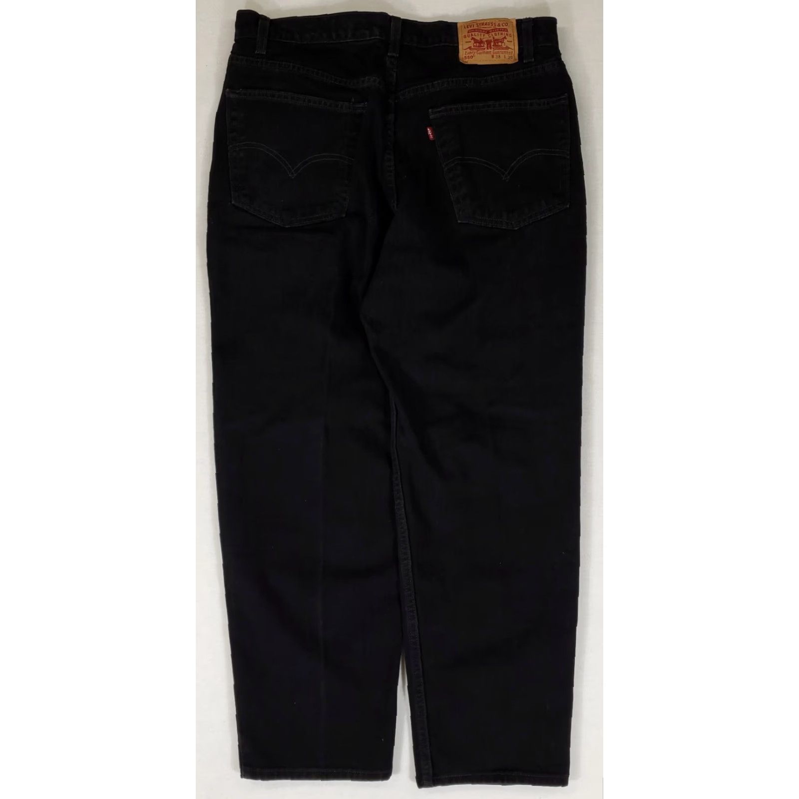 Levi's VINTAGE Levi's 550 Jeans Black Relaxed Fit Mens 36x30 / 38x30 Actual Size US 36 / EU 52 - 5 Thumbnail