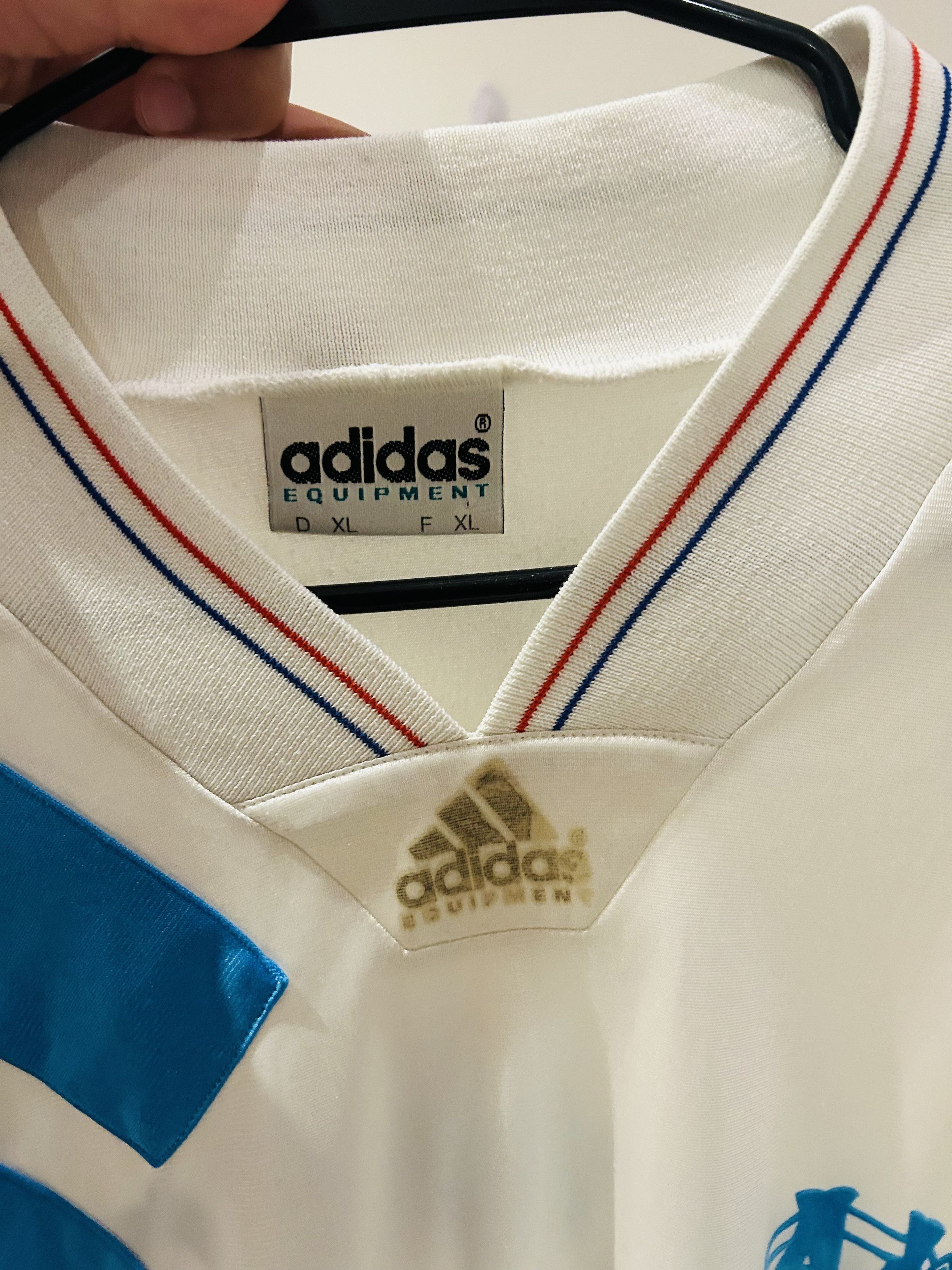 Adidas × Vintage Olympique de Marseille 1992/93 Didier des champs Size US XL / EU 56 / 4 - 3 Thumbnail