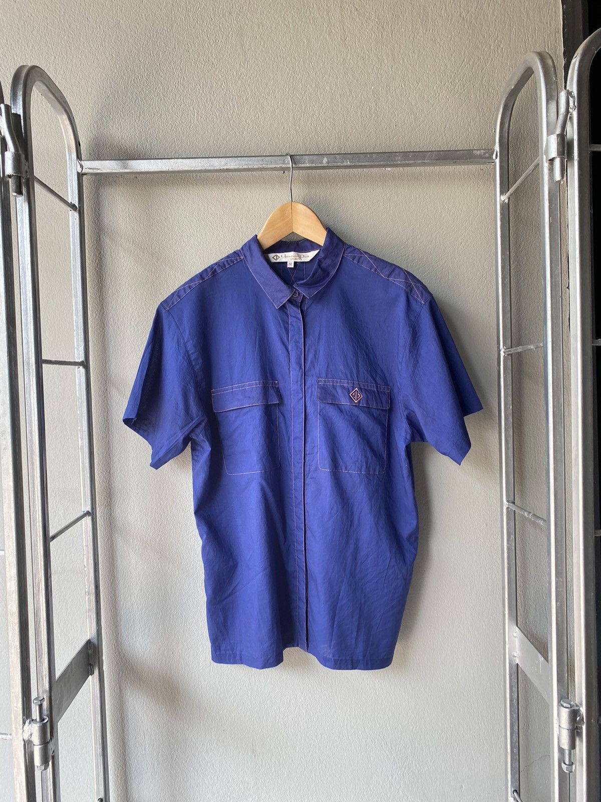 image of Christian Dior 2 Pocket Shirt in Blue, Men's (Size Medium)