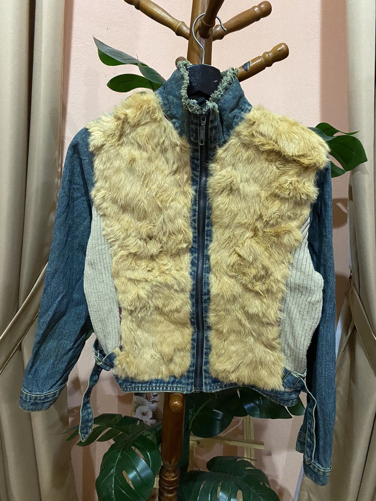 Other Fung Jeans Faux Fur and Denim Jacket Unique Vintage-Inspired Size M / US 6-8 / IT 42-44 - 1 Thumbnail