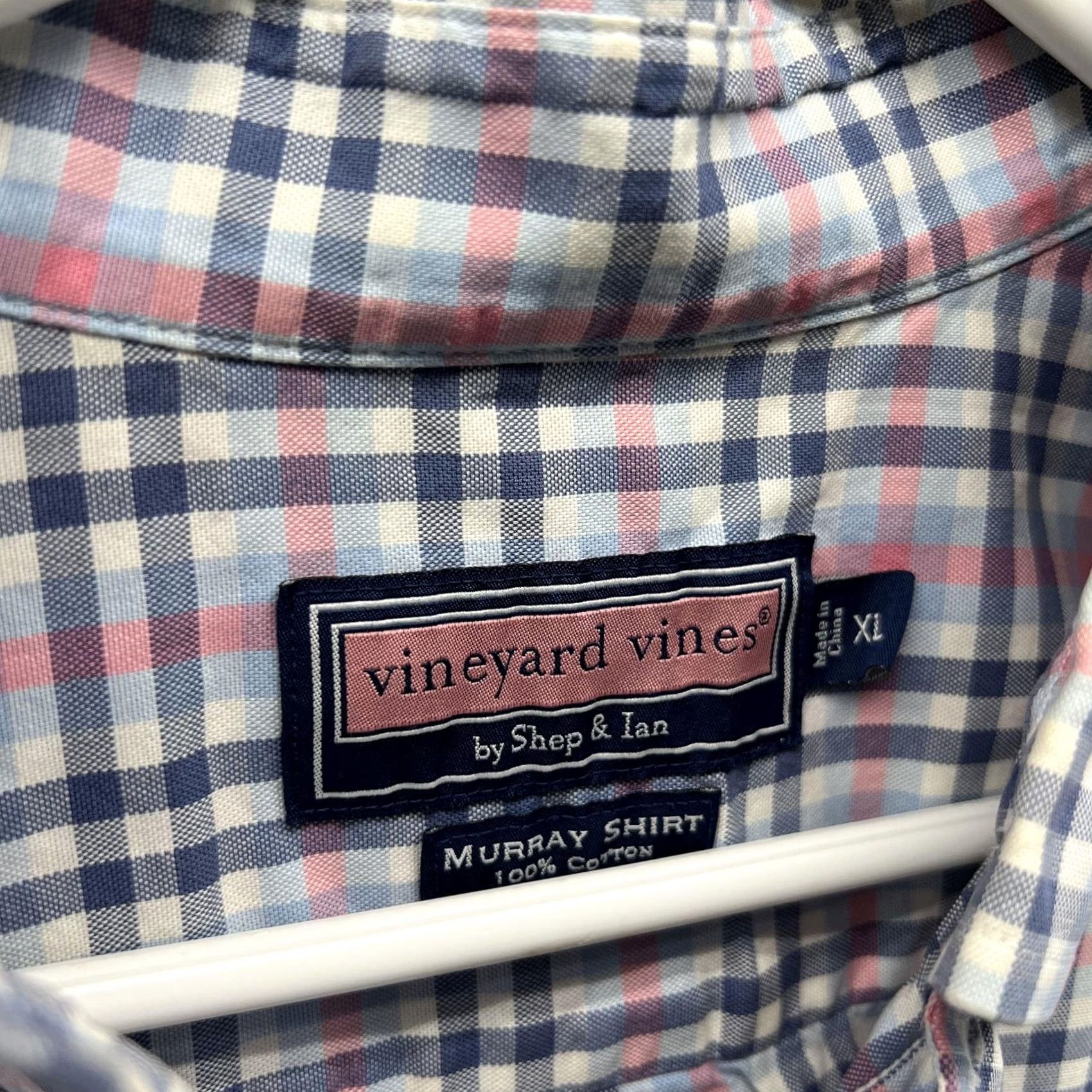 Vineyard Vines Vineyard Vines Shirt Mens XL Blue Plaid Murray Long Sleeve Button Front Size US XL / EU 56 / 4 - 2 Thumbnail