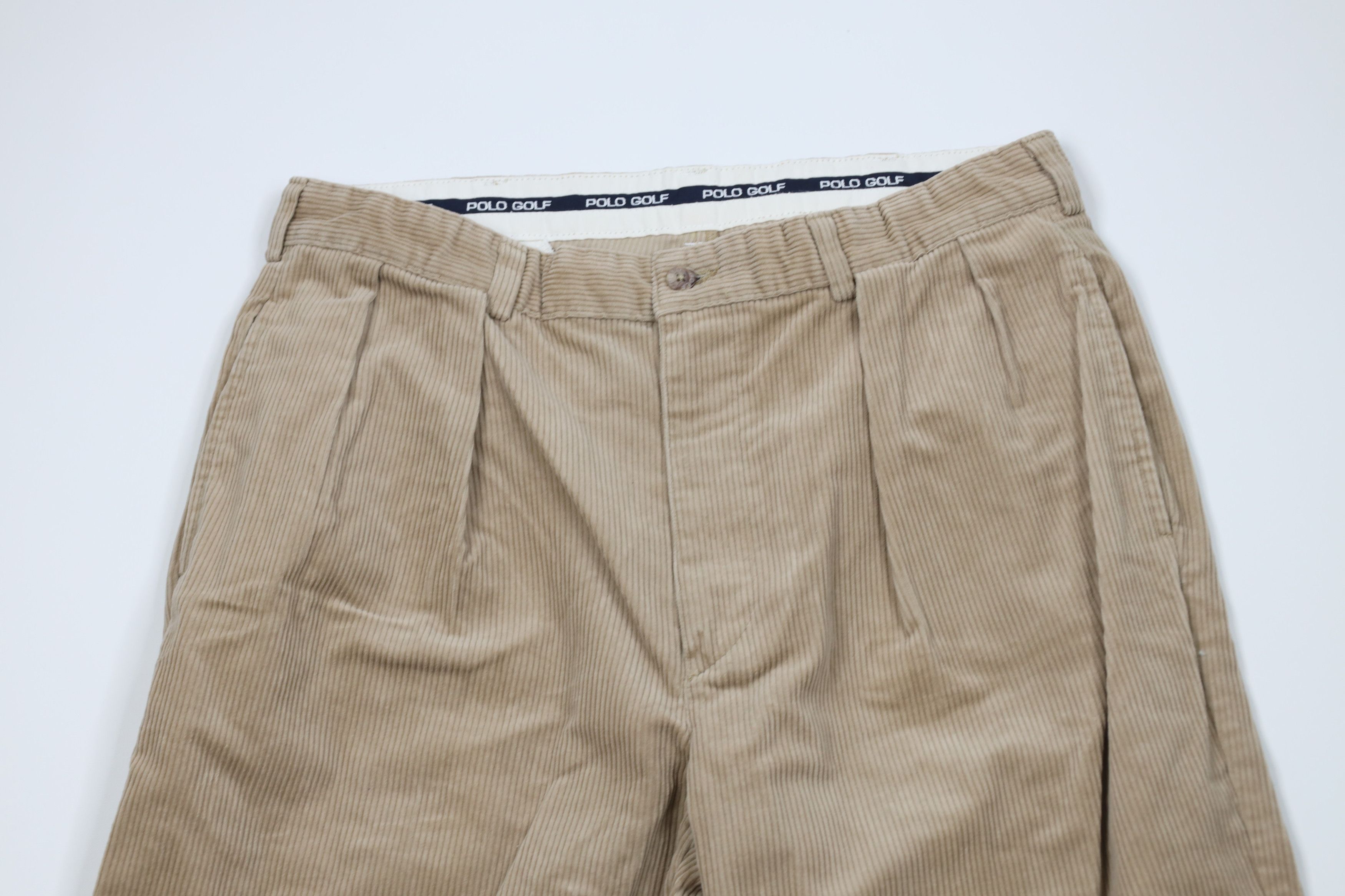 Ralph Lauren Vintage 90s Polo Golf Ralph Lauren Wide Leg Corduroy Pants Size US 32 / EU 48 - 2 Thumbnail