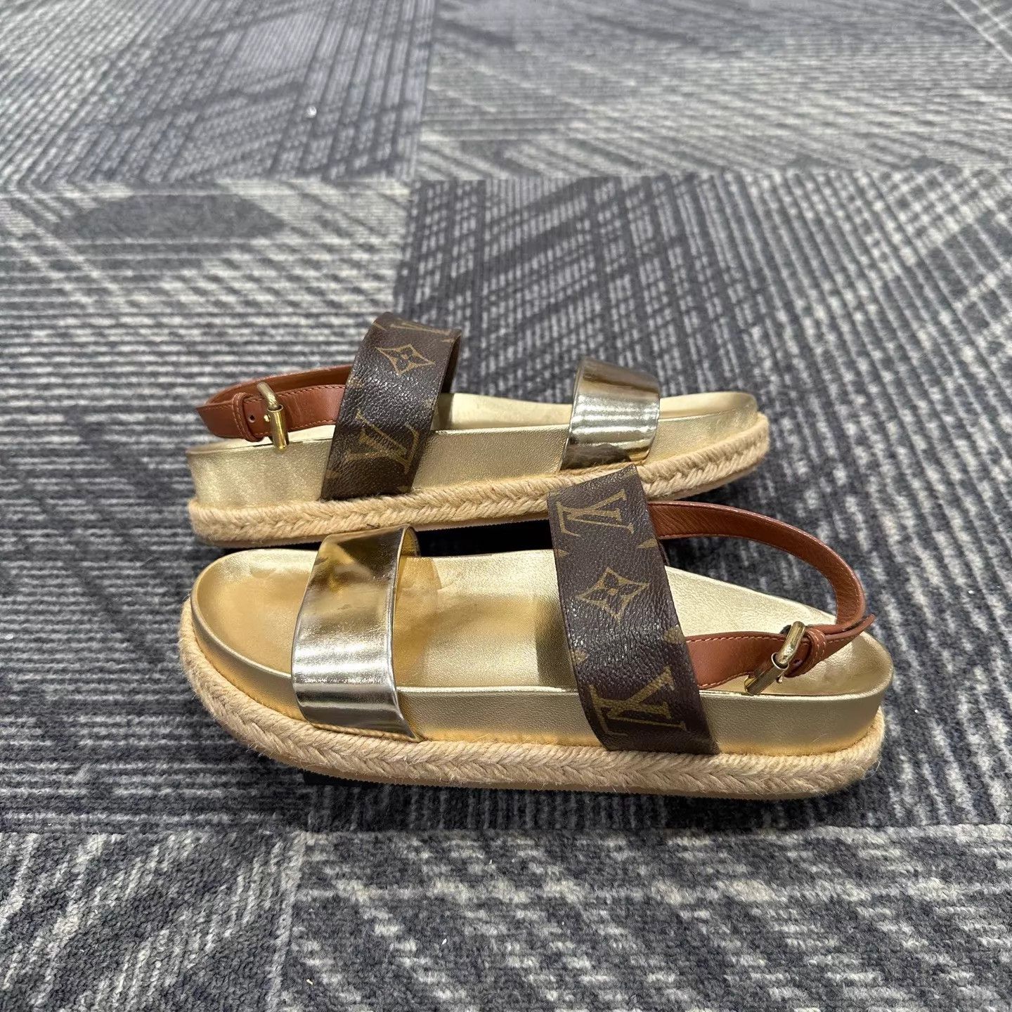Louis Vuitton LV Monogram Strappy Sandals 36 99 New Size US 5.5 / IT 35.5 - 4 Thumbnail