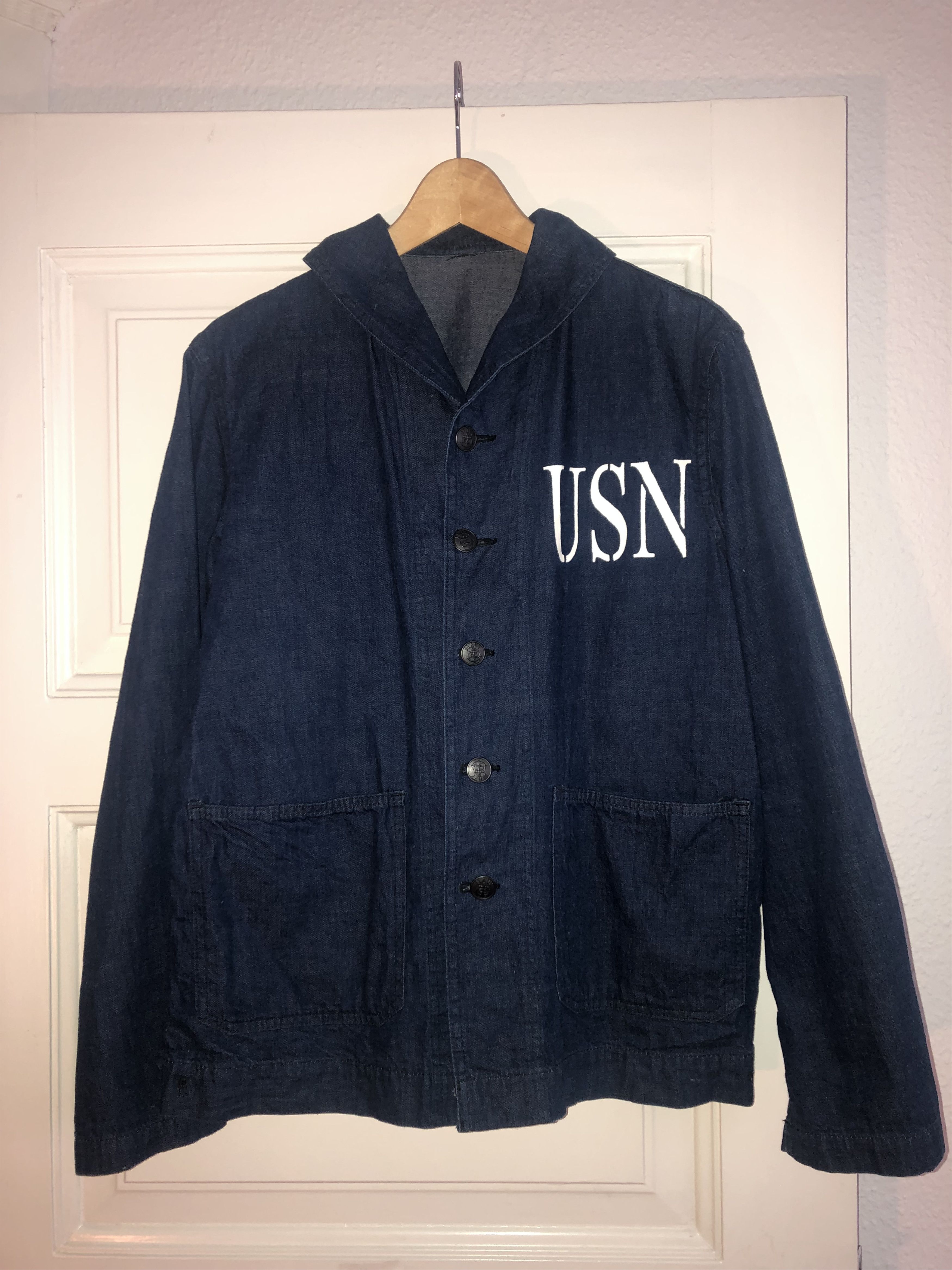 The Real McCoy's U.S. Navy Denim Dungaree Jumper Size US M / EU 48-50 / 2 - 1 Thumbnail