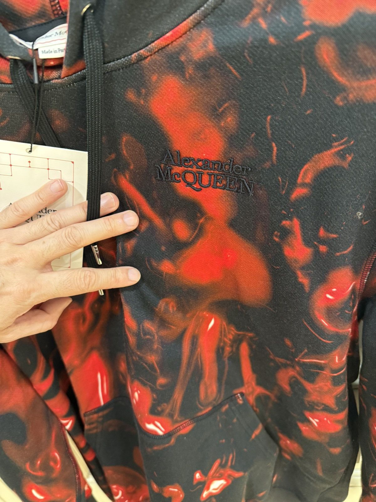 Alexander McQueen Floral print hoodie size M Size US M / EU 48-50 / 2 - 11 Thumbnail
