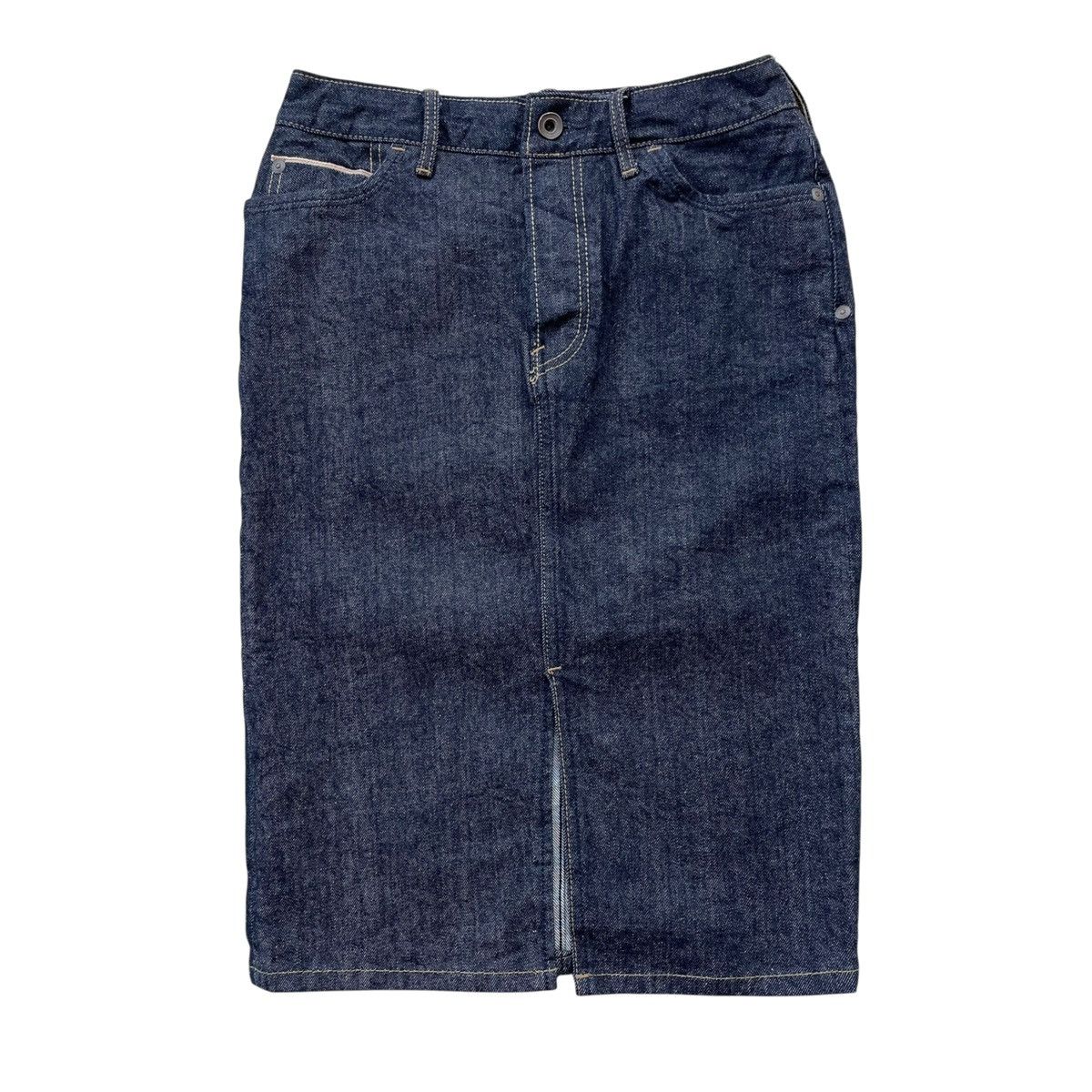 GOA Goa Nimes Japan Selvedge Denim Mid Length Skirt Size 27" / US 4 / IT 40 - 2 Thumbnail