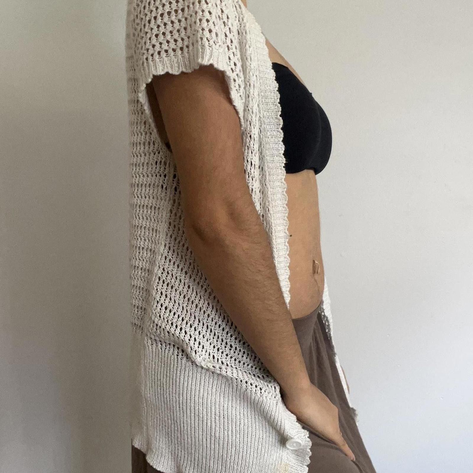 Other White crochet cardigan with button detail #crochetcardigan Size S / US 4 / IT 40 - 6 Thumbnail