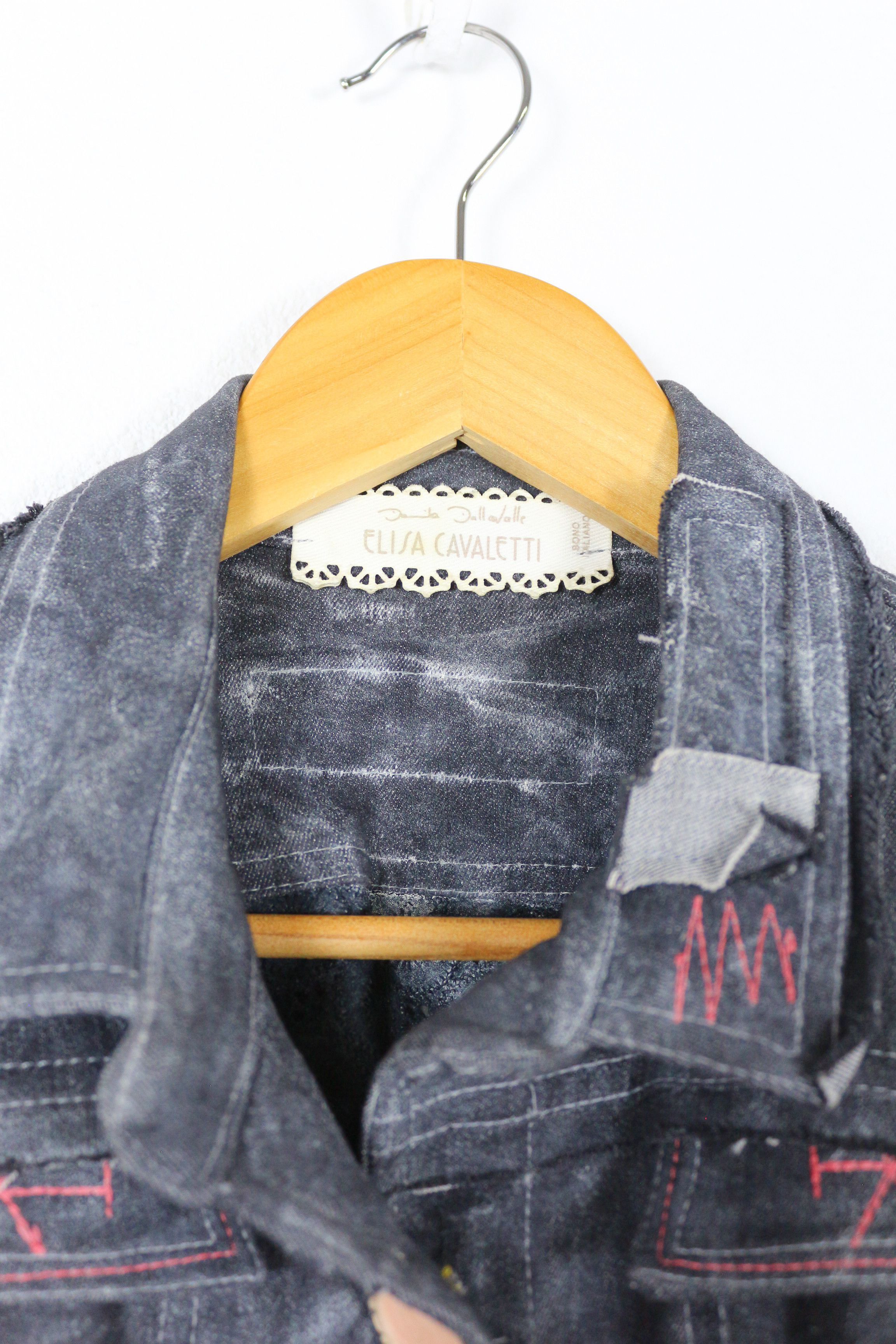 Elisa Cavaletti Elisa Cavaletti Bleached Avant Garde Jacket Y2K NZ Size S / US 4 / IT 40 - 5 Thumbnail