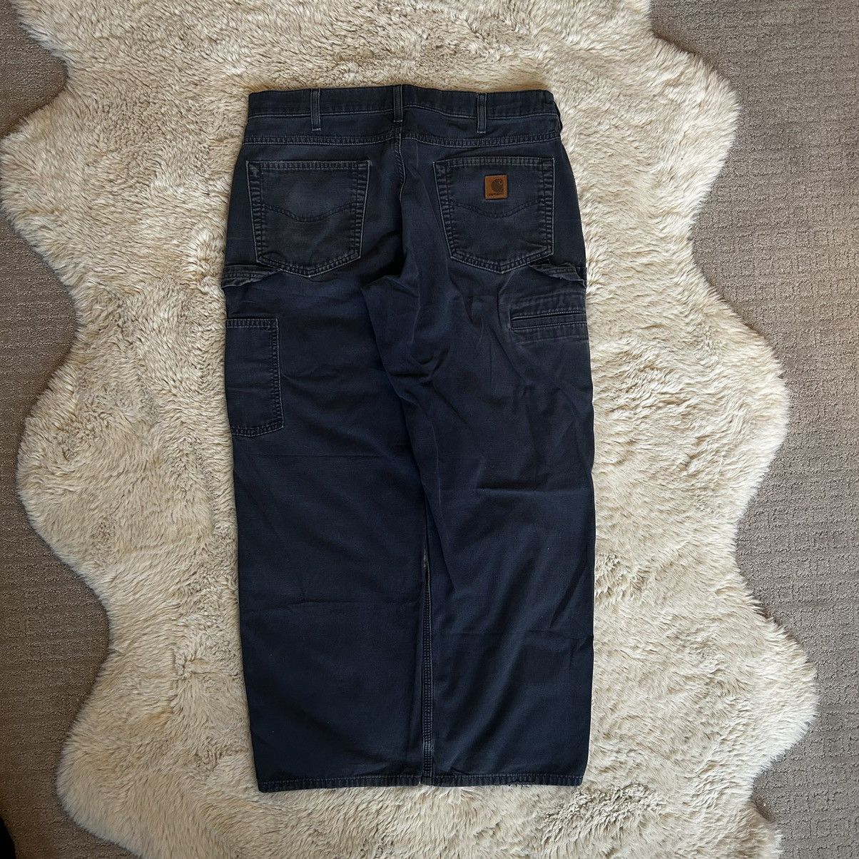 Carhartt × Vintage Vintage Faded Blue Carhartt Carpenter Pants Size US 35 - 2 Thumbnail