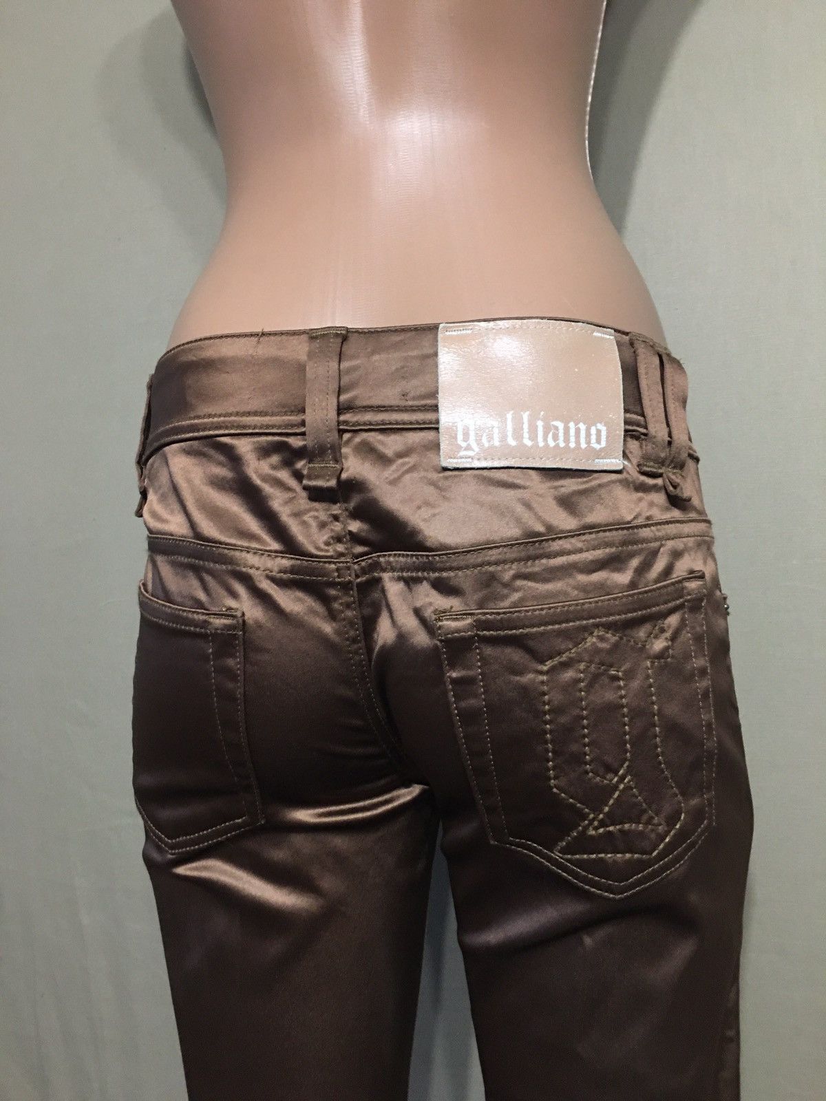 John Galliano John Galliano Nylon Bronze Metal Trousers Pants Size 28 EU42 Size 28" / US 6 / IT 42 - 4 Thumbnail
