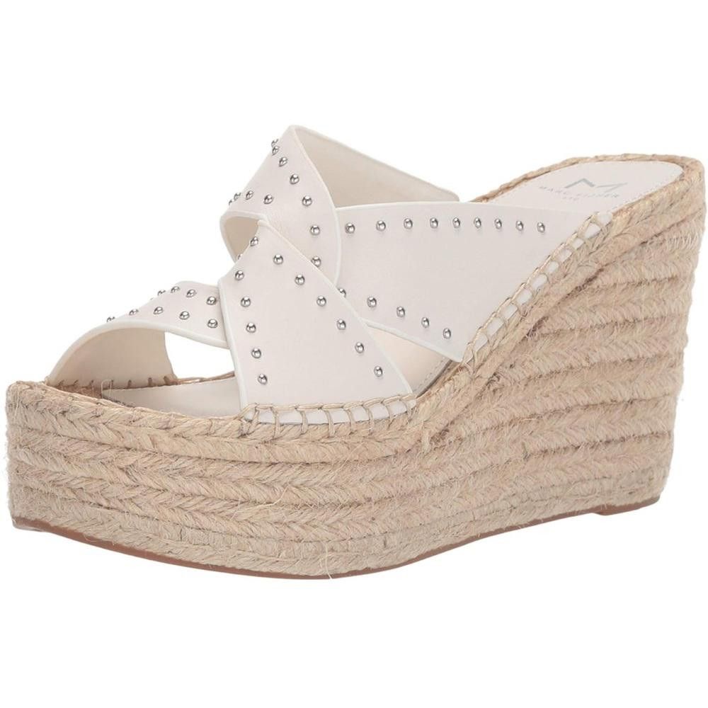 Designer Marc Fisher l Angeline’s Leather Studded Espadrille Wedges 5 Size US 5 / IT 35 - 1 Thumbnail