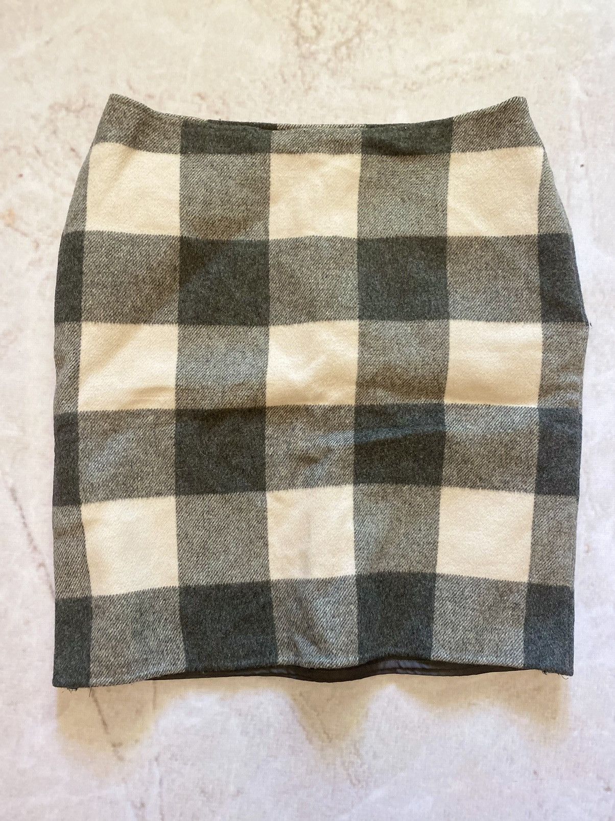 Max Mara Max Mara x Weekend Luxury Wool Checkered Midi Skirt Y2k Rare Size 32" / US 10 / IT 46 - 2 Thumbnail