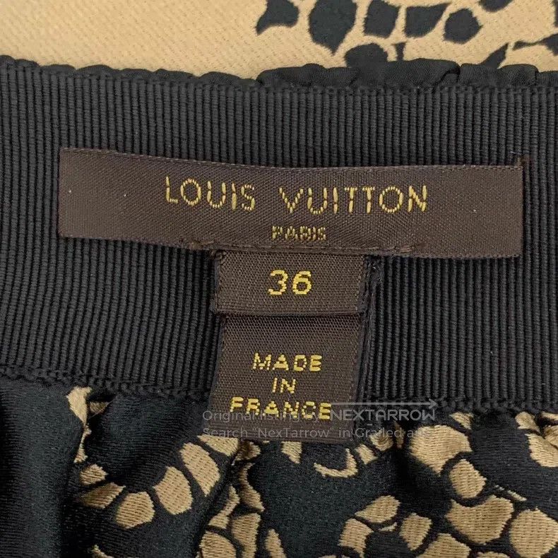 Louis Vuitton Louis Vuitton Brown cut-out floral casual skirt Size 35" - 5 Thumbnail