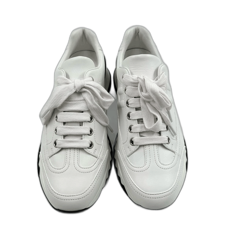 Hermes White Leather Trail Sneakers Size 36-2506