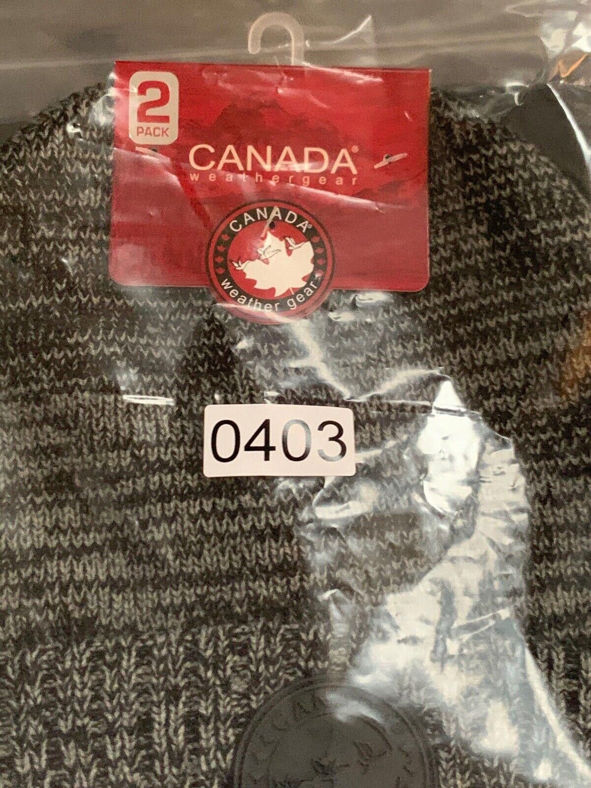 Other Canada Weather Gear Men’s 2 Pack Beanies Hats NEW Black Gray Size ONE SIZE - 6 Thumbnail