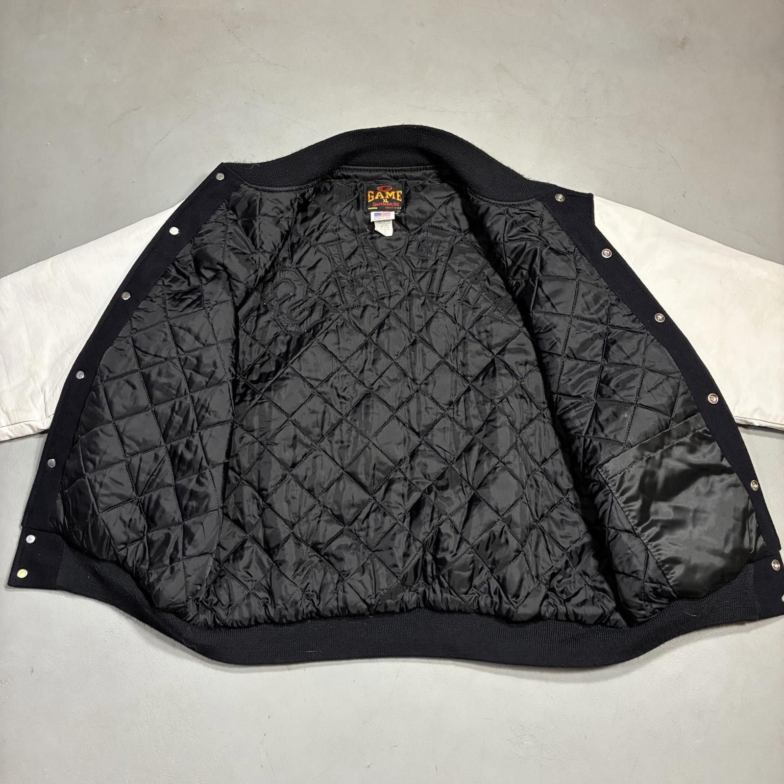 The Game VTG 90s Game Sportswear Varsity Jacket XL Black & White Size US XL / EU 56 / 4 - 9 Thumbnail