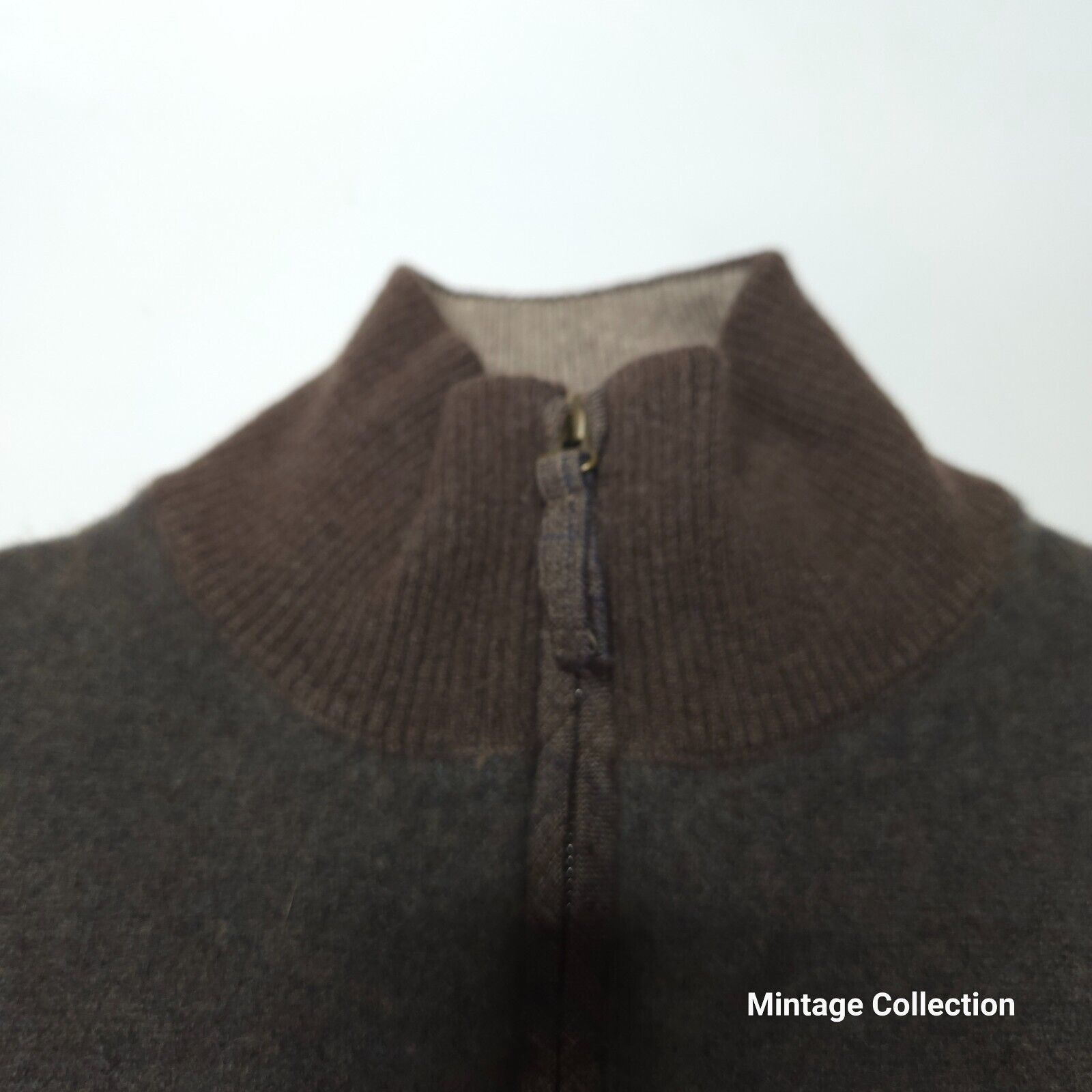 Luciano Barbera LUCIANO BARBERA GRAY 1/4 ZIP ASHMERE SWEATER MADE IN ITALY Size US L / EU 52-54 / 3 - 3 Thumbnail