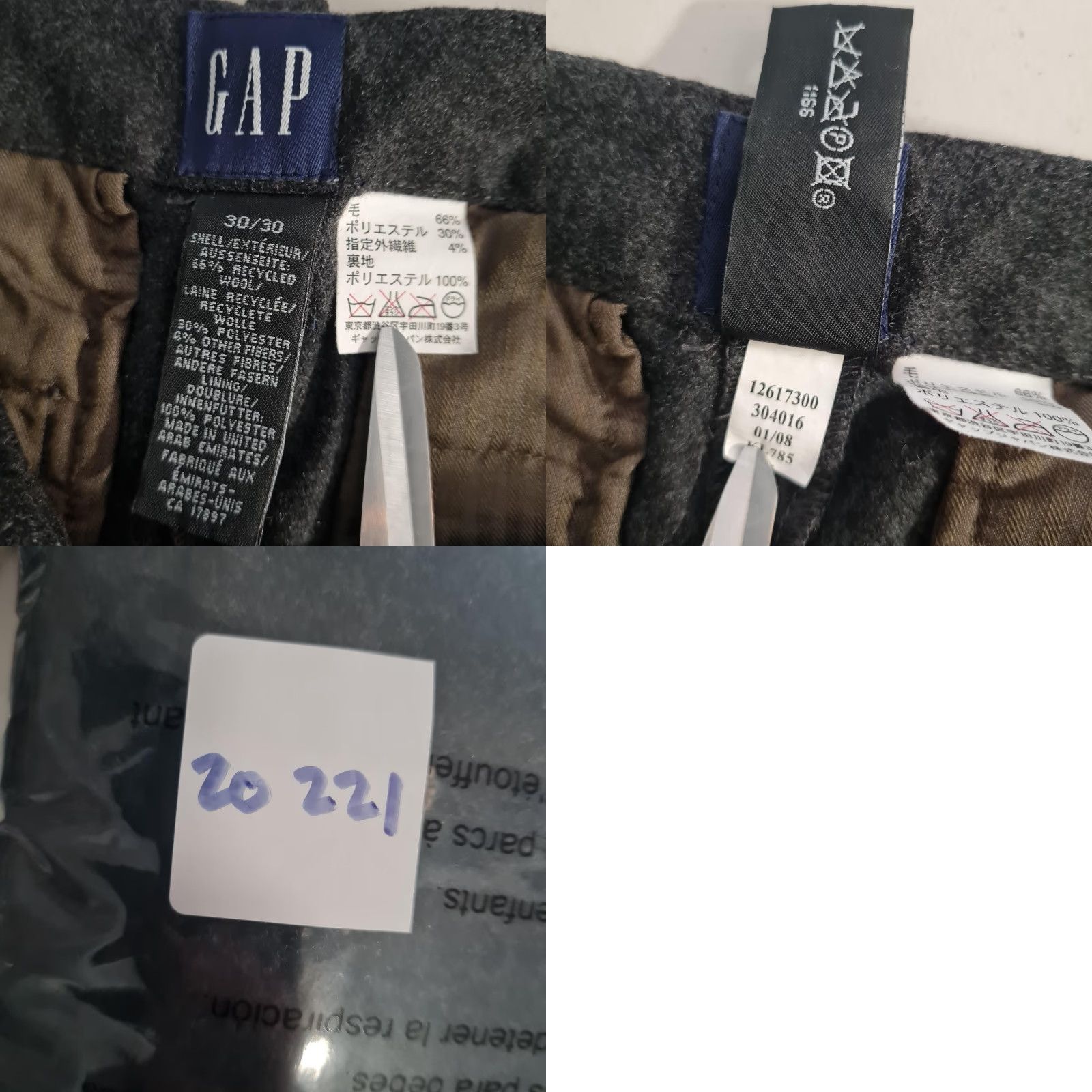 Gap VINTAGE Gap Wool Cargo Pants Mens 30 Gray Straight Leg Utility Military Workwear Size US 30 / EU 46 - 11 Thumbnail