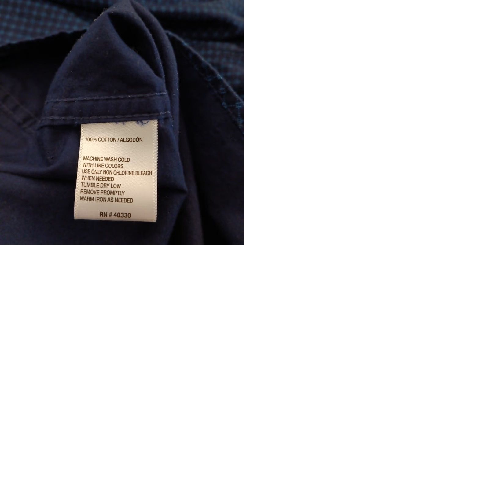 Haggar Haggar Shirt Button-Up Mens XL Blue Geometric Long Sleeve Cotton Size US XL / EU 56 / 4 - 9 Thumbnail