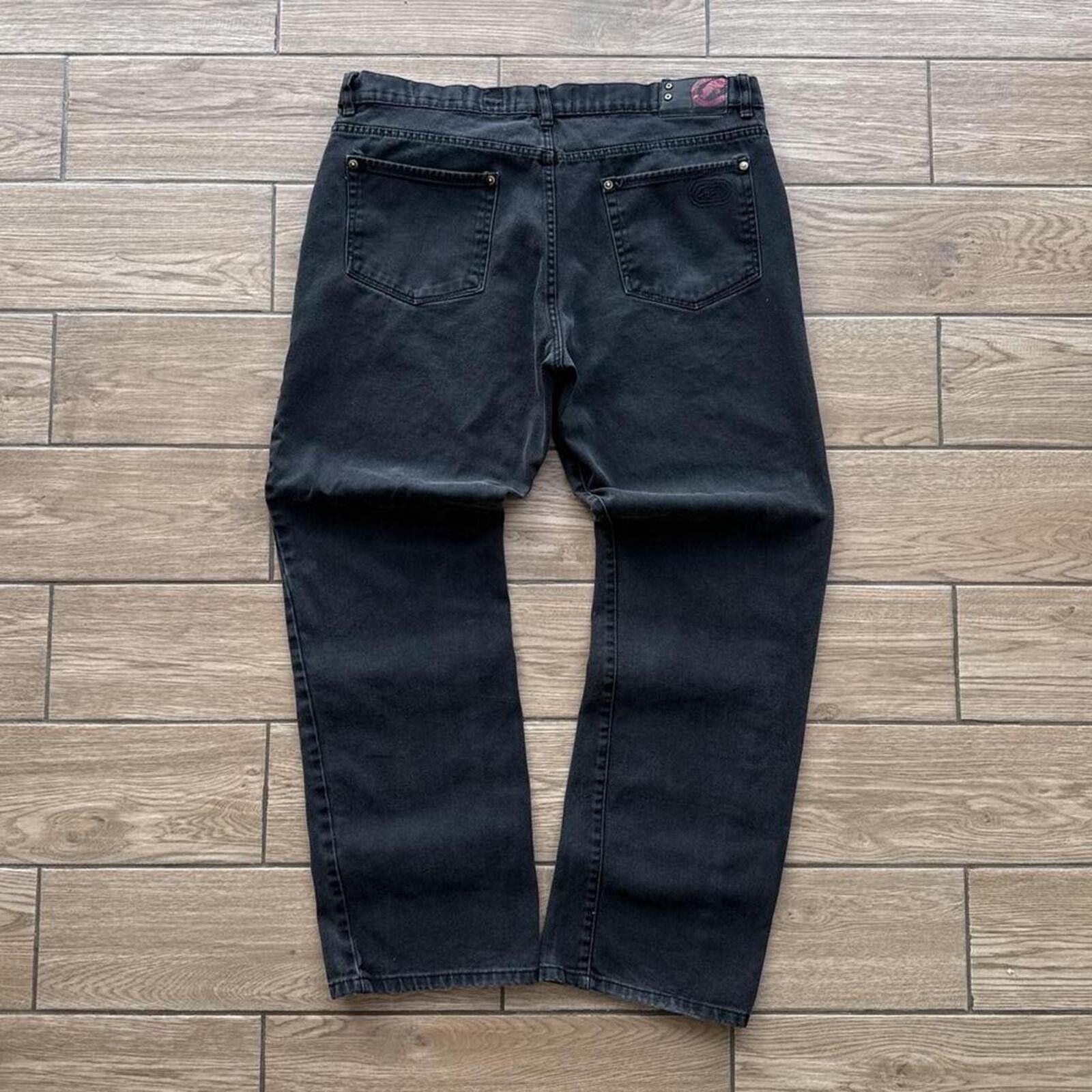 Ecko Unltd. Y2K Ecko Unltd. Slim Straight 00s Black Denim 00s Jeans Size US 38 / EU 54 - 1 Thumbnail