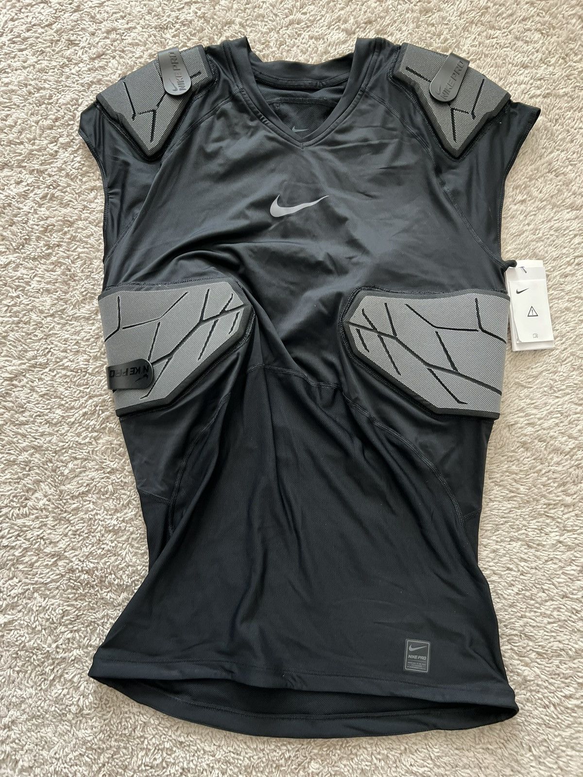 Nike Nike HyperStrong 4 Pads Compression Black Football Shirt Size US XXL / EU 58 / 5 - 3 Thumbnail
