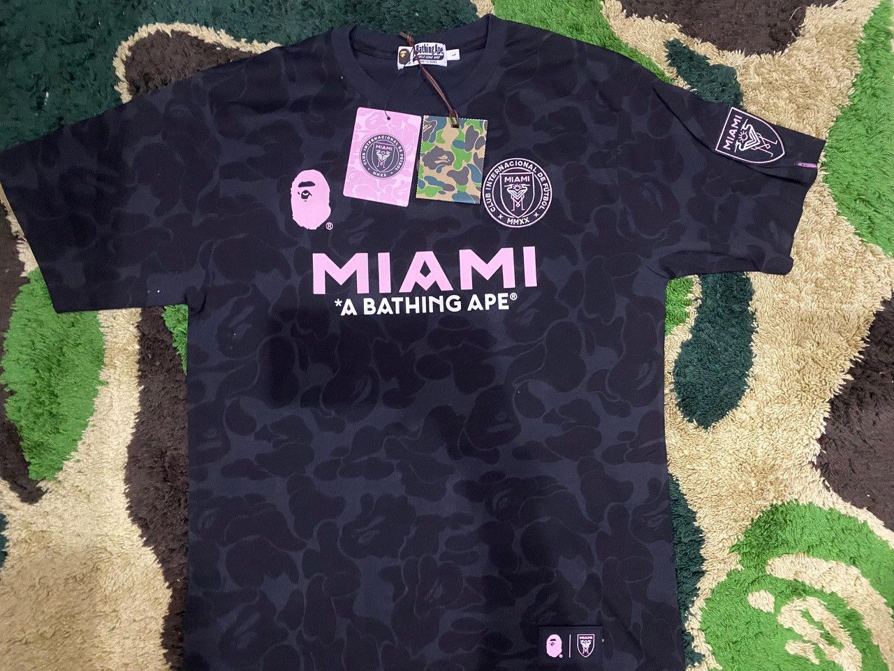 Bape BAPE x INTER MIAMI CF CAMO TEE | Grailed