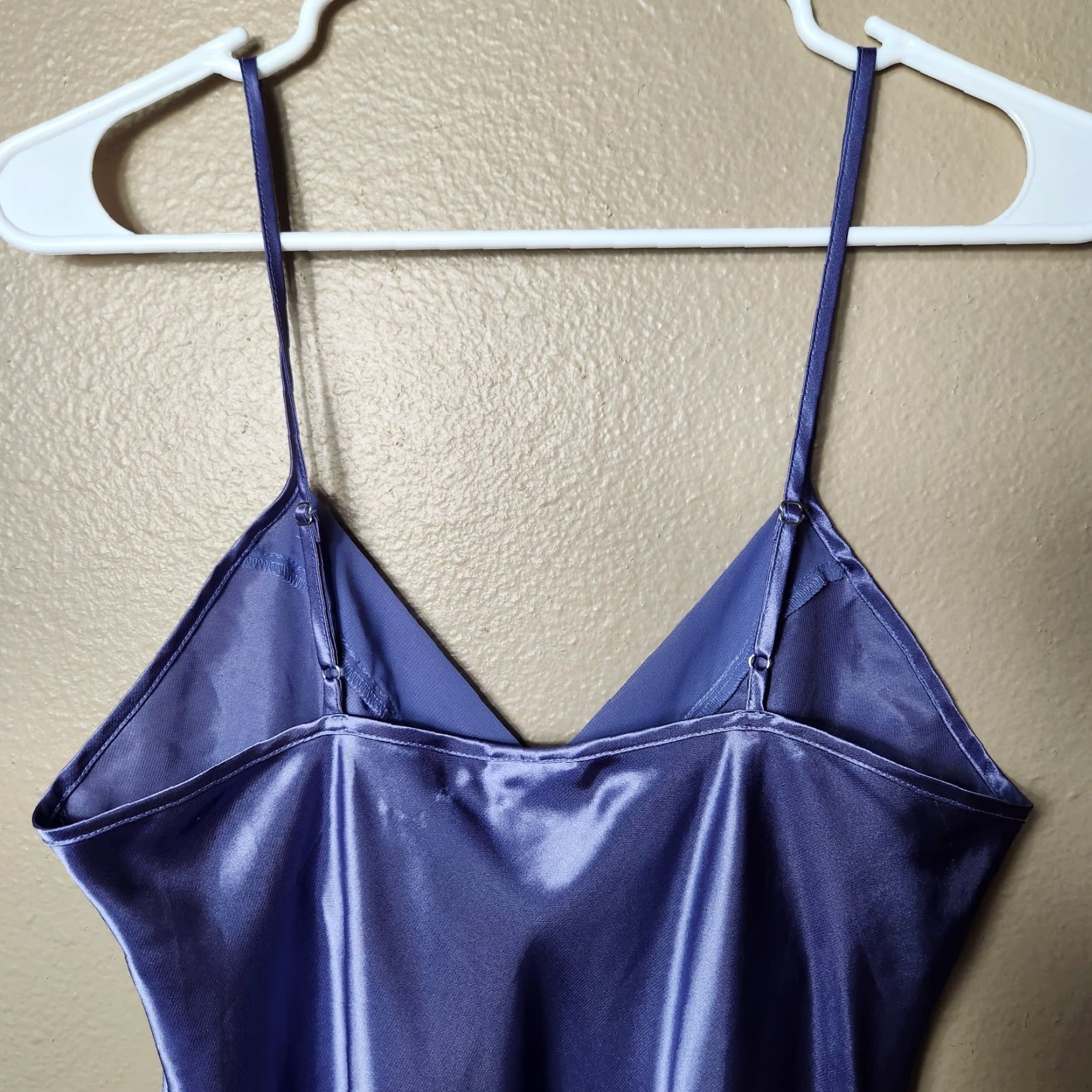 Liz Claiborne Liz Claiborne Purple Satin Nightie Dress-Size M Women Nightgown Chemise Rosette Adjustable Straps Velvet Romantic Sexy 90s? Size M / US 6-8 / IT 42-44 - 7 Thumbnail