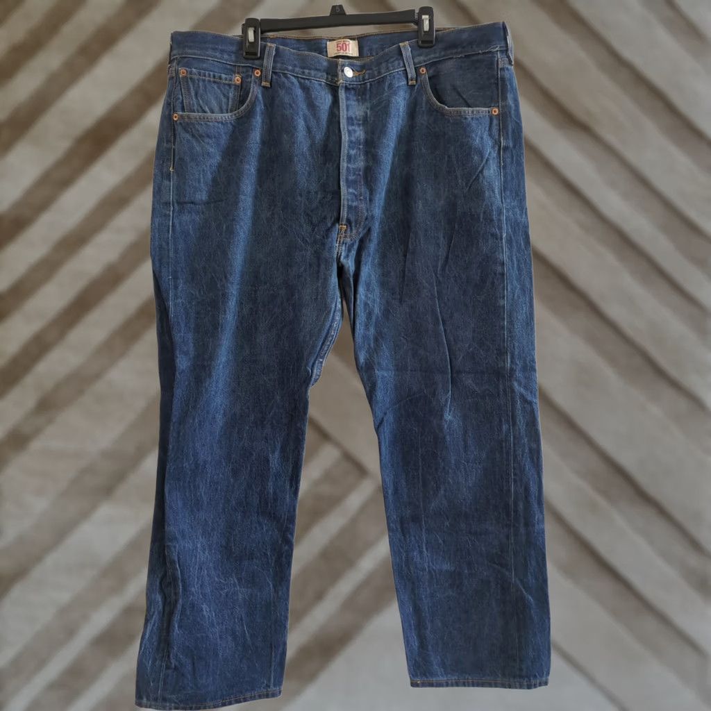 Levi's VINTAGE Levi’s 501 Original Fit Straight Jeans 44 x 32 Men Blue 501 Original Fit Mens Jeans Size US 44 / EU 60 - 1 Thumbnail