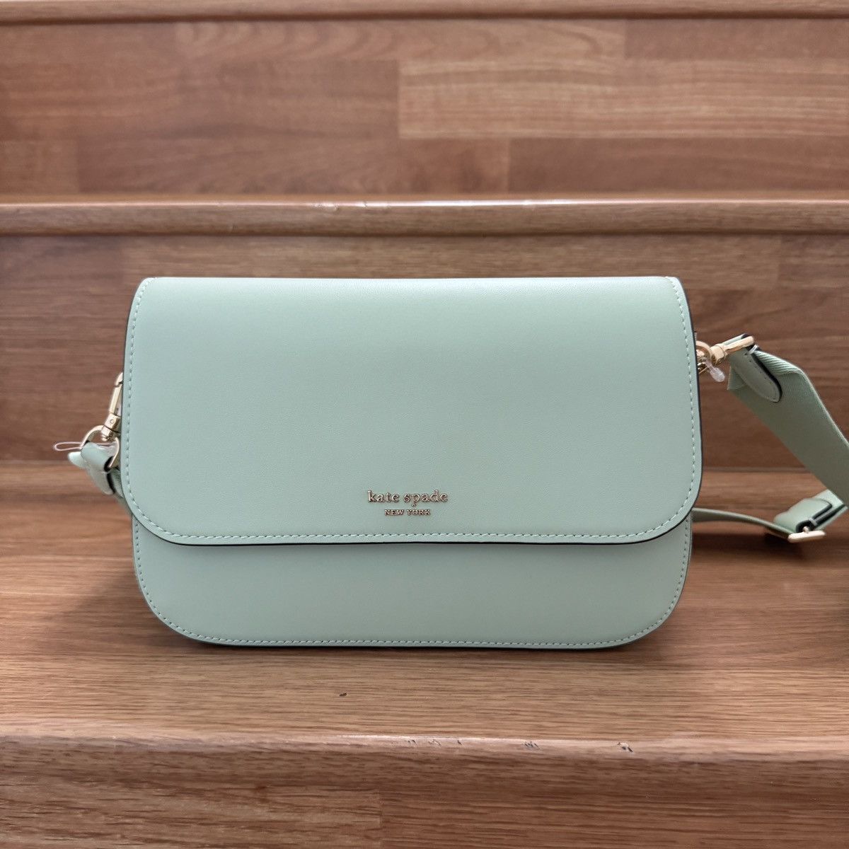 Kate Spade Buddie Smooth Leather Shoulder Bag Medium Kf645 in Green, Women's