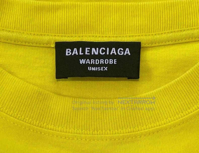 Balenciaga Balenciaga Logo Print Yellow T-shirt. Size US XXS / EU 40 - 3 Thumbnail