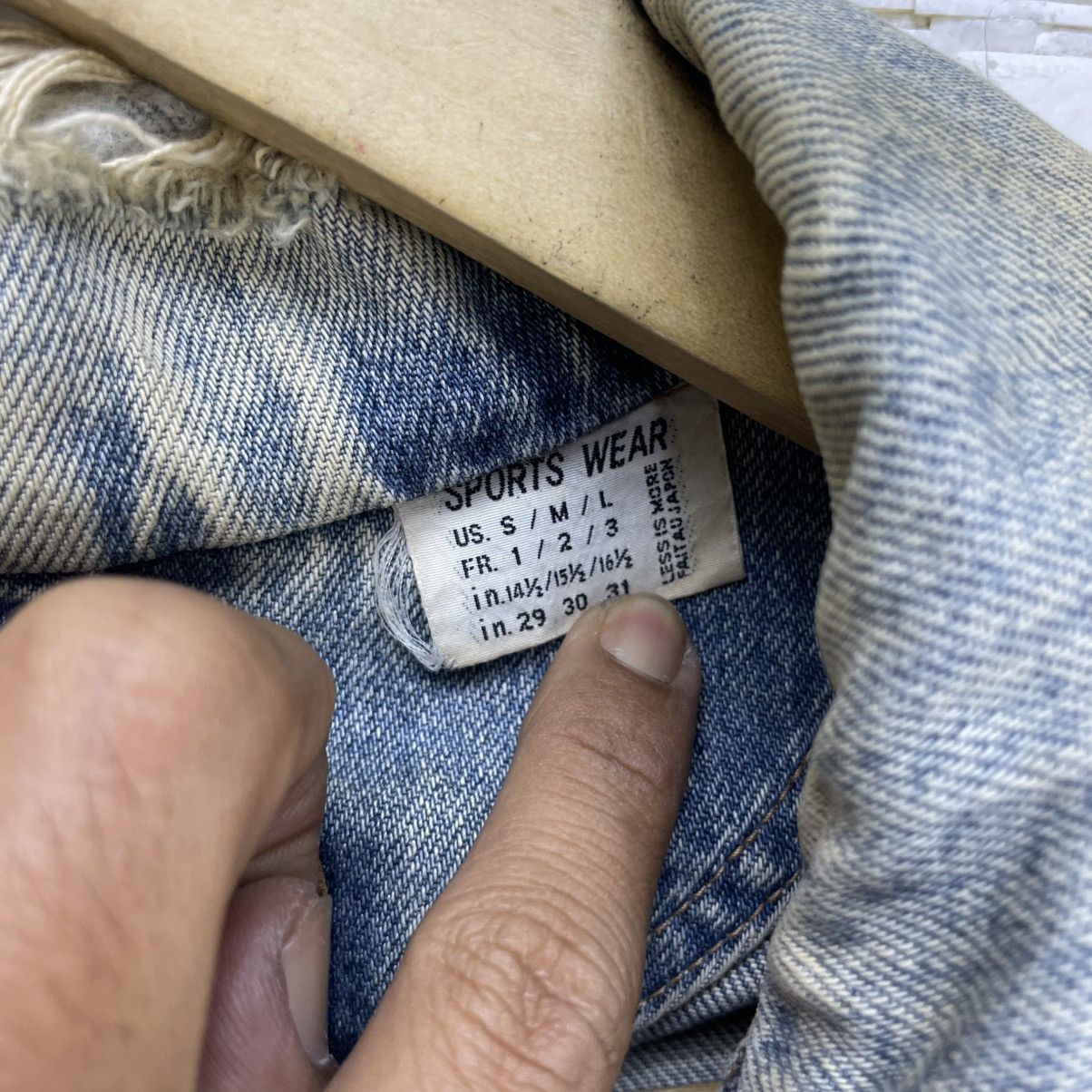 HOLLYWOOD RANCH MARKET × Vintage Vintage Distressed Sportwear Long Wearing Denim Trucker Size US M / EU 48-50 / 2 - 11 Thumbnail