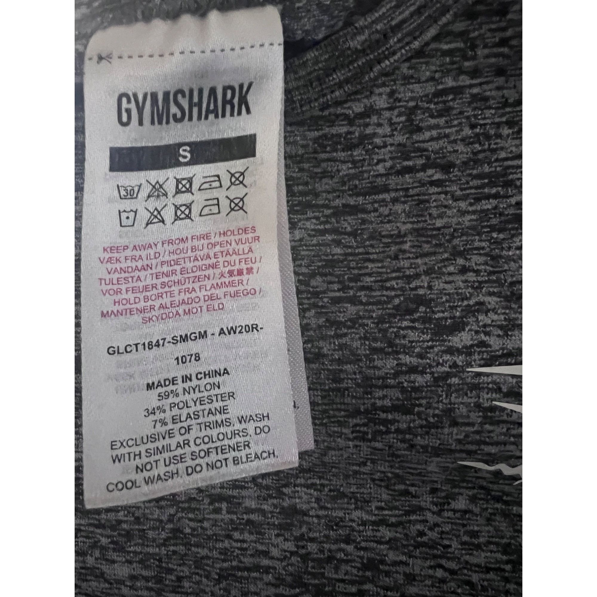 Gymshark Gymshark Vital Seamless 2.0 Gray Marled Long Sleeve Crop Top Size S / US 4 / IT 40 - 9 Thumbnail